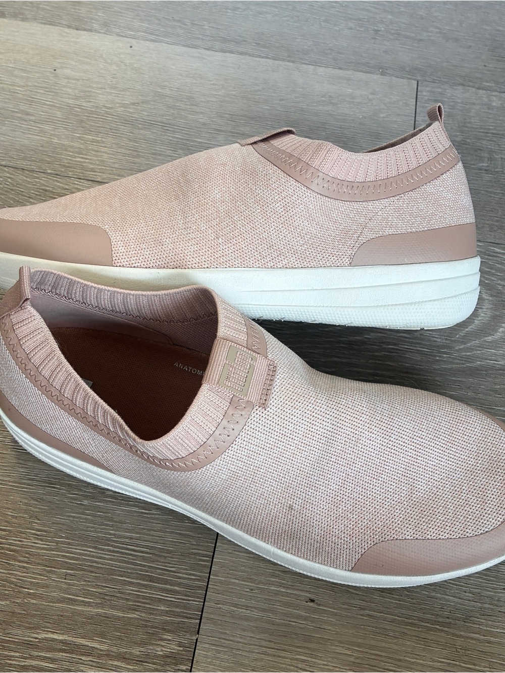 Fitflop ultraknit stretchy slip on comfort casual shoe neutral mauve pink - Picture 8 of 8